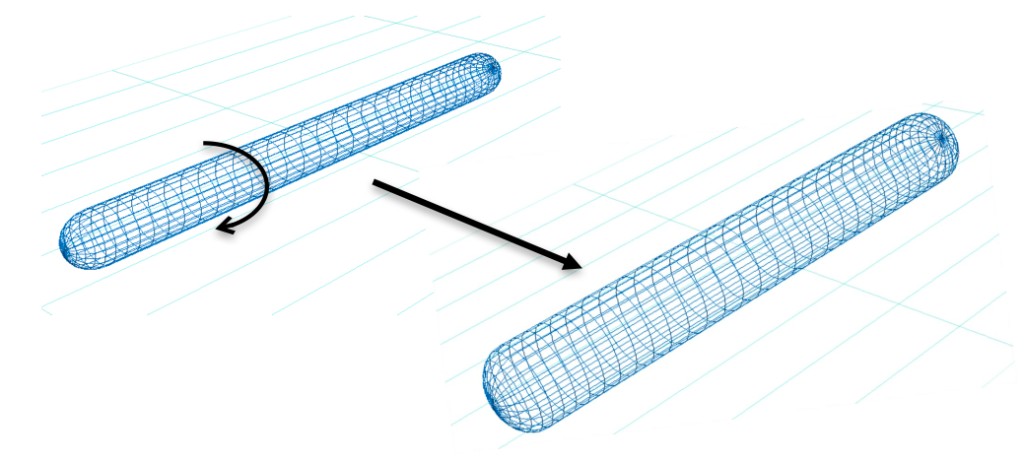 Body diameter increase 3 m to 5 m