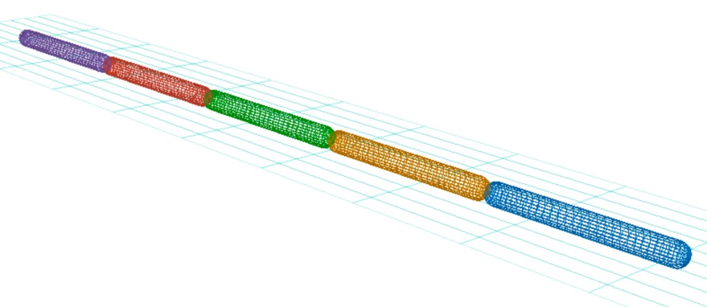 Assembled 5sa five-body mesh